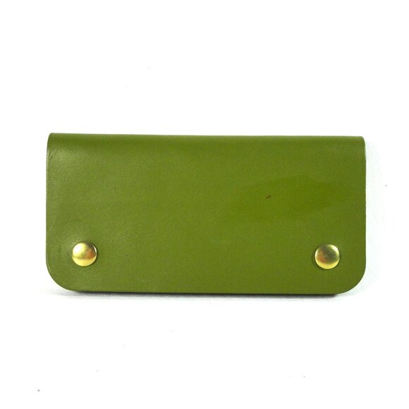Minor History Ledger Wallet 2.0 Green Leather with Brass Snap - Barbera - Picture 4 of 11